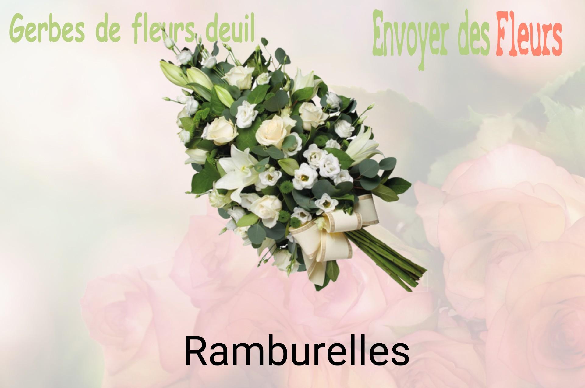 Gerbe de fleurs de deuil livrée à Ramburelles